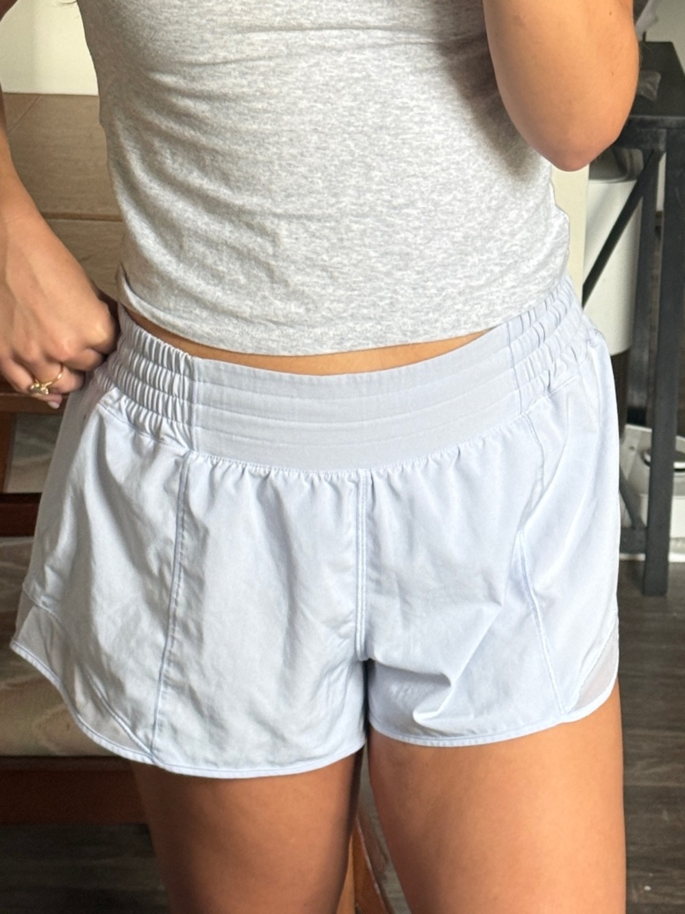 Lululemon Hotty Hot High-Rise Short Size 10 Light Blue Periwinkle